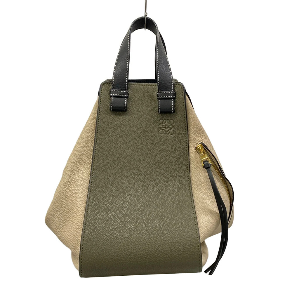 Loewe Hammock Medium Khaki Cream Black #333400L15B